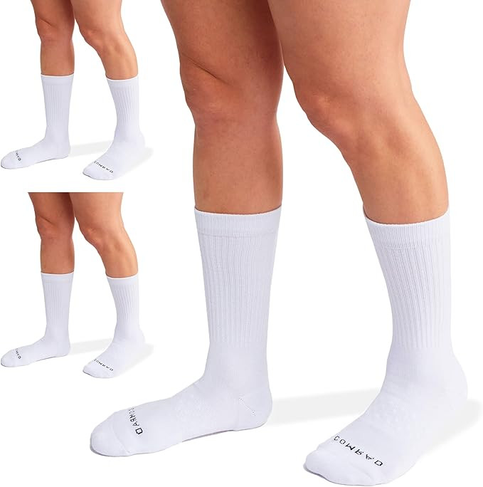 Comrad Combed Cotton Crew Compression Socks with Targeted Arch Compression - For Pregnancy, Nurse... | Amazon (US)