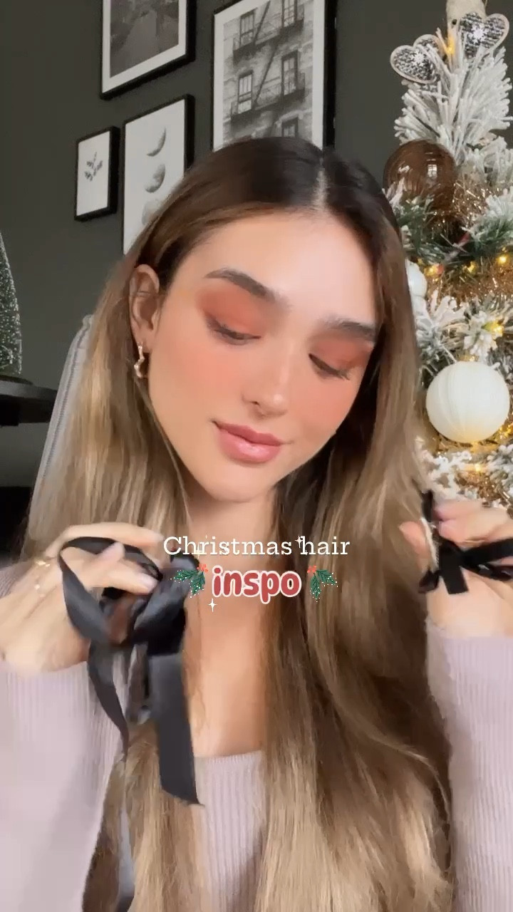 DISCOUNT SHEIN🛍️: MXsweetinstabella15 or sweetinstabella15 

Cute way to style your hair for the festive Christmas season with ribbons🎀✨

Black ribbon hairstyle, black ribbons clips

#LTKGift 

#LTKHoliday #LTKstyletip #LTKVideo