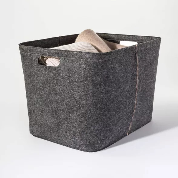 14"x15" Large Felt Basket with Stitching - Project 62™ | Target