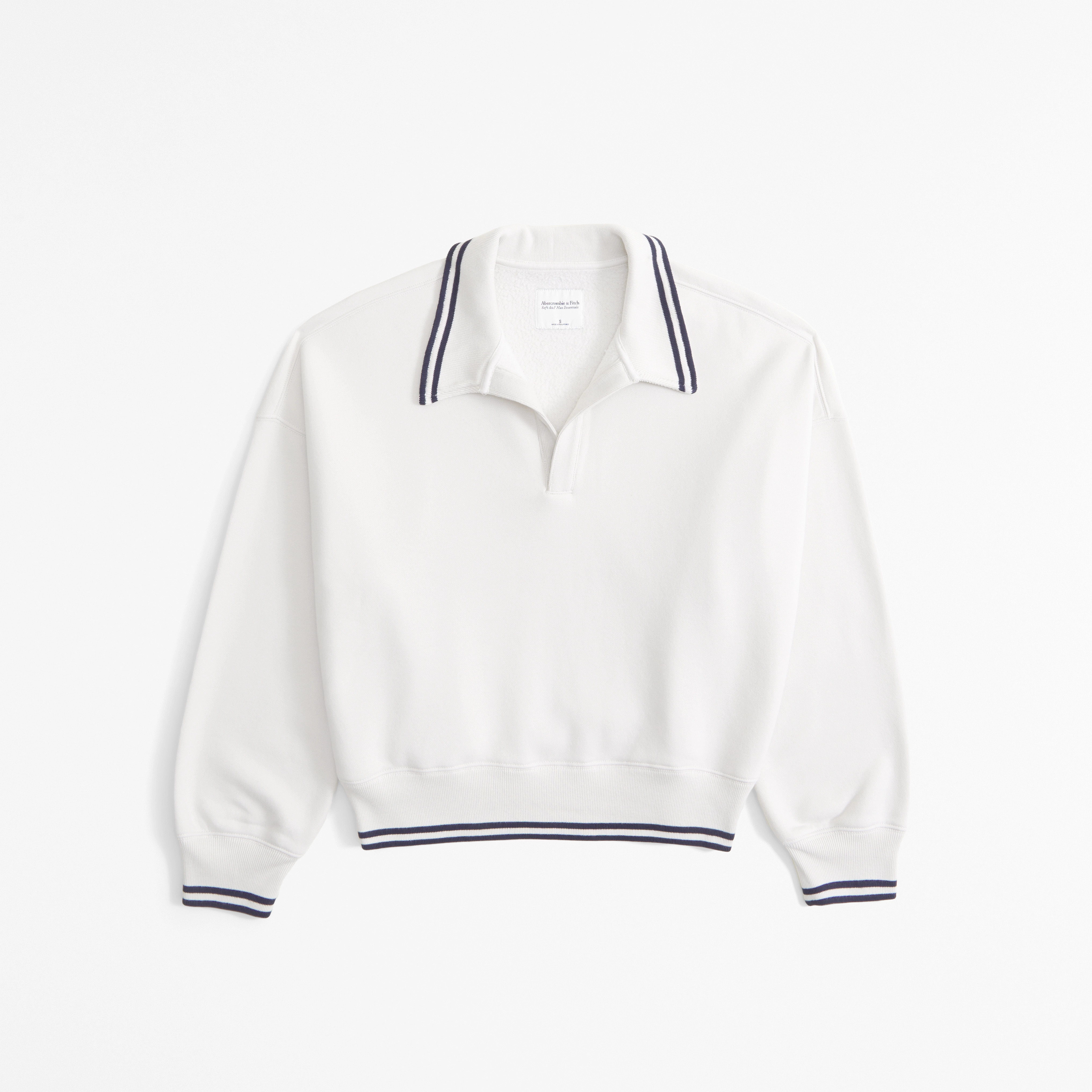 Essential Johnny Collar Sweatshirt | Abercrombie & Fitch (US)