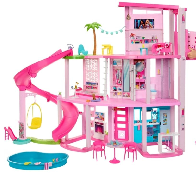 Barbie Dreamhouse 2023, Pool Party Doll House with 75+ Pieces and 3-Story Slide, Barbie House Pla... | Amazon (US)