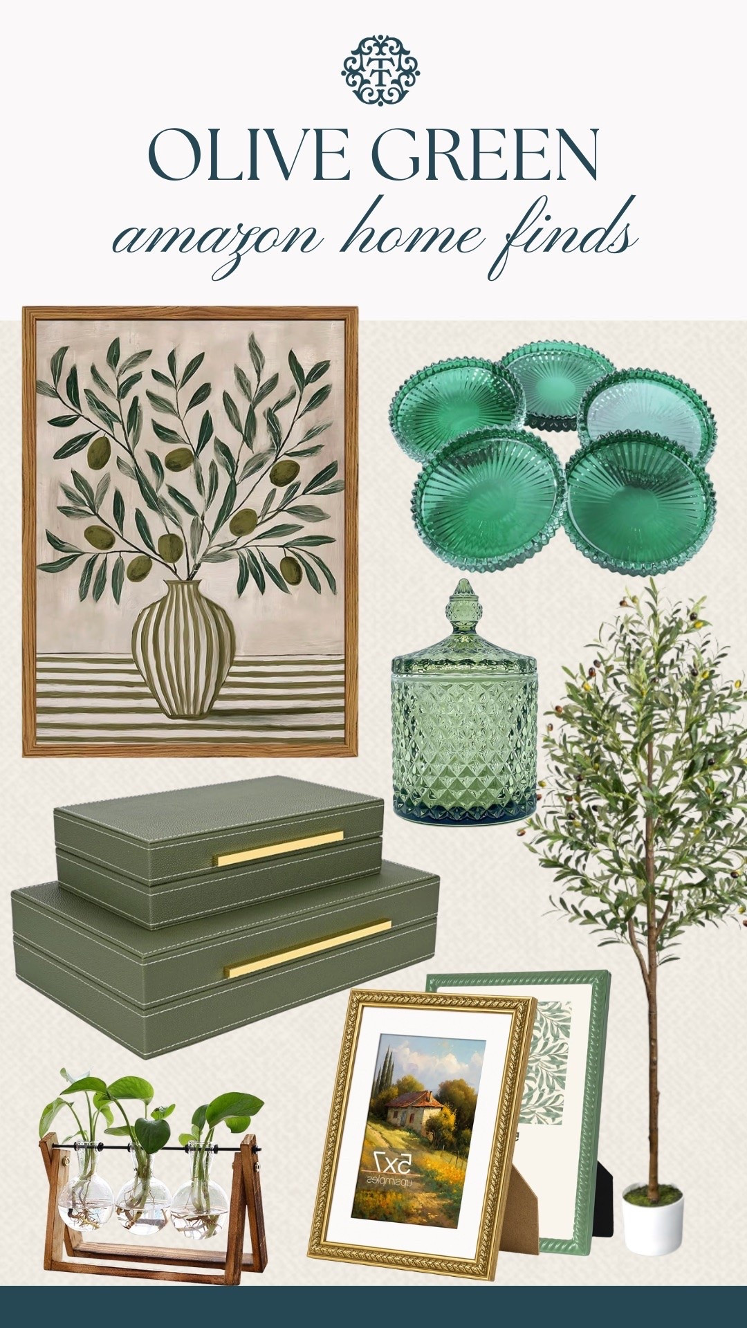 We're loving the olive green trend, and these Amazon home finds make it easy to bring it into your space. From framed artwork and decorative boxes to glassware, greenery, and picture frames, every piece adds a warm, natural touch. They're simple finds that work in just about any room.

#LTKSeasonal #LTKHome #LTKOver40