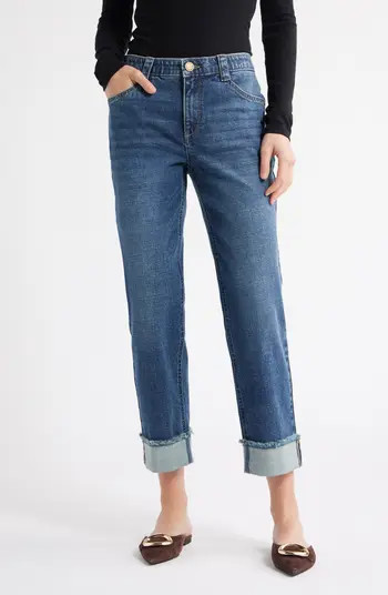 Frayed High Waist Ankle Boyfriend Jeans | Nordstrom