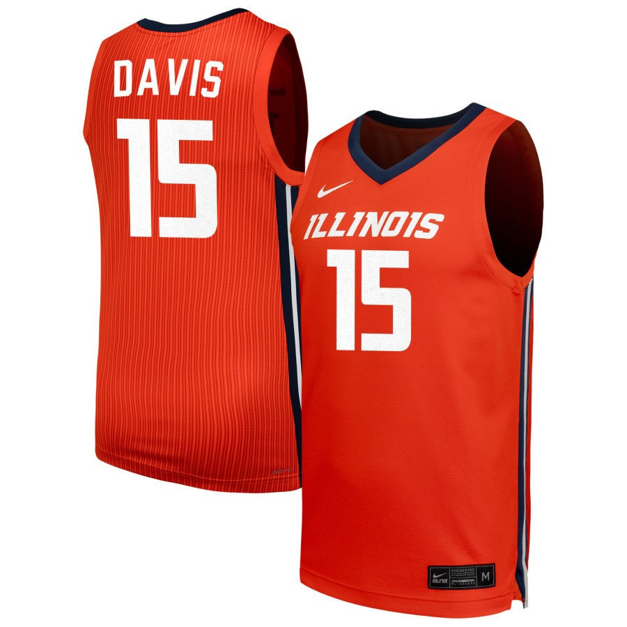 Jake Davis Unisex Nike Orange Illinois Fighting Illini NIL Pick-A-Player Men's Basketball Replica Jersey | Fanatics