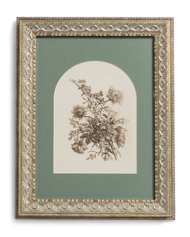 11x14 Arched Floral Wall Art With Ornate Frame | TJ Maxx