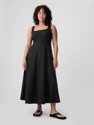 Linen-Blend Midi Dress | Gap (US)