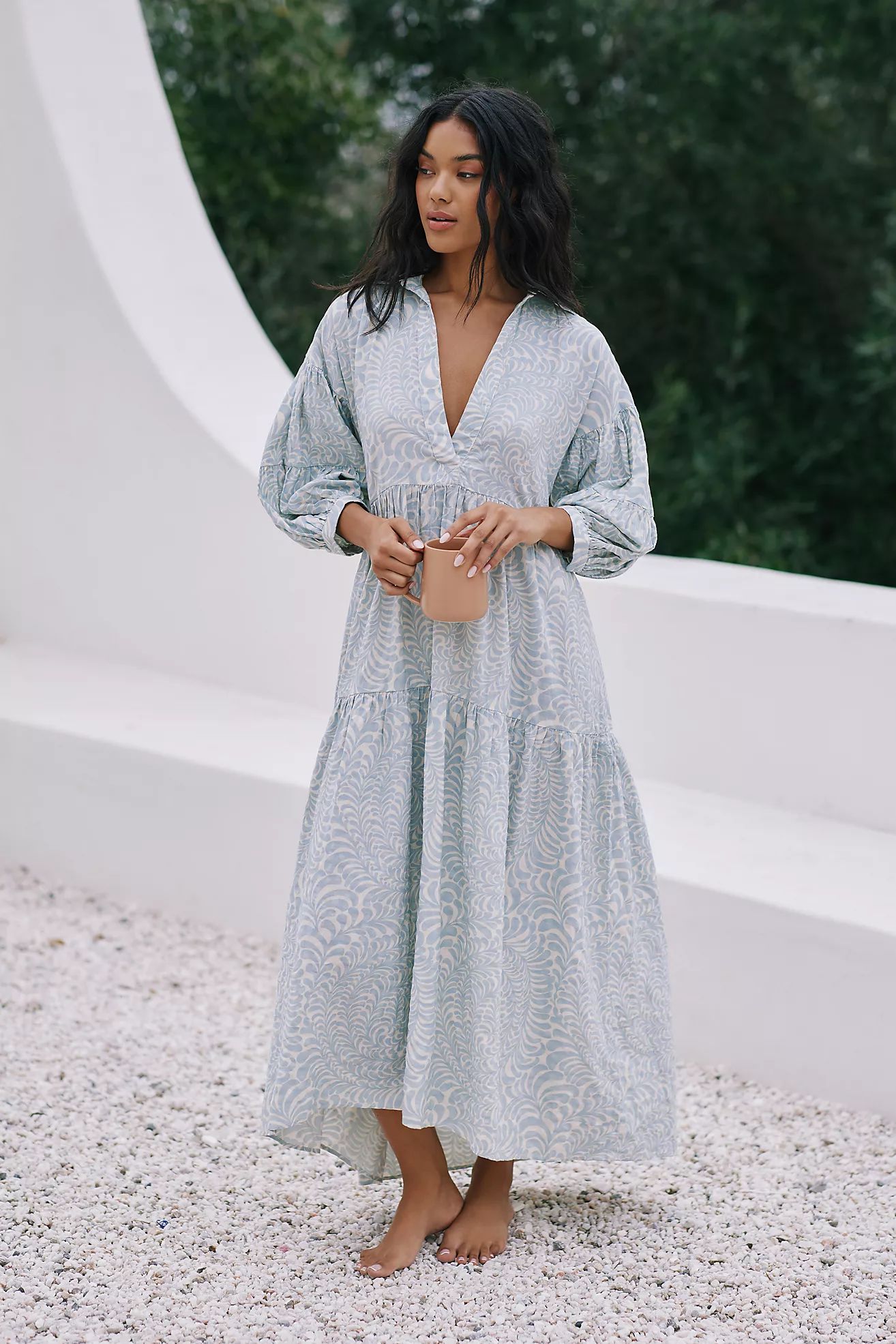 The Carolita Printed Tiered Shirt Dress | Anthropologie (US)