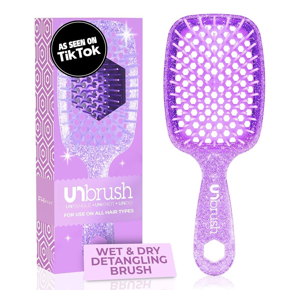 FHI Heat UNbrush Detangling Brush for Pain-Free Brushing on All Wet or Dry Hair Types — Durable... | Amazon (US)