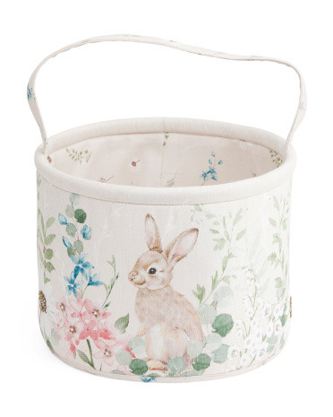Bunny With Flowers Basket | TJ Maxx