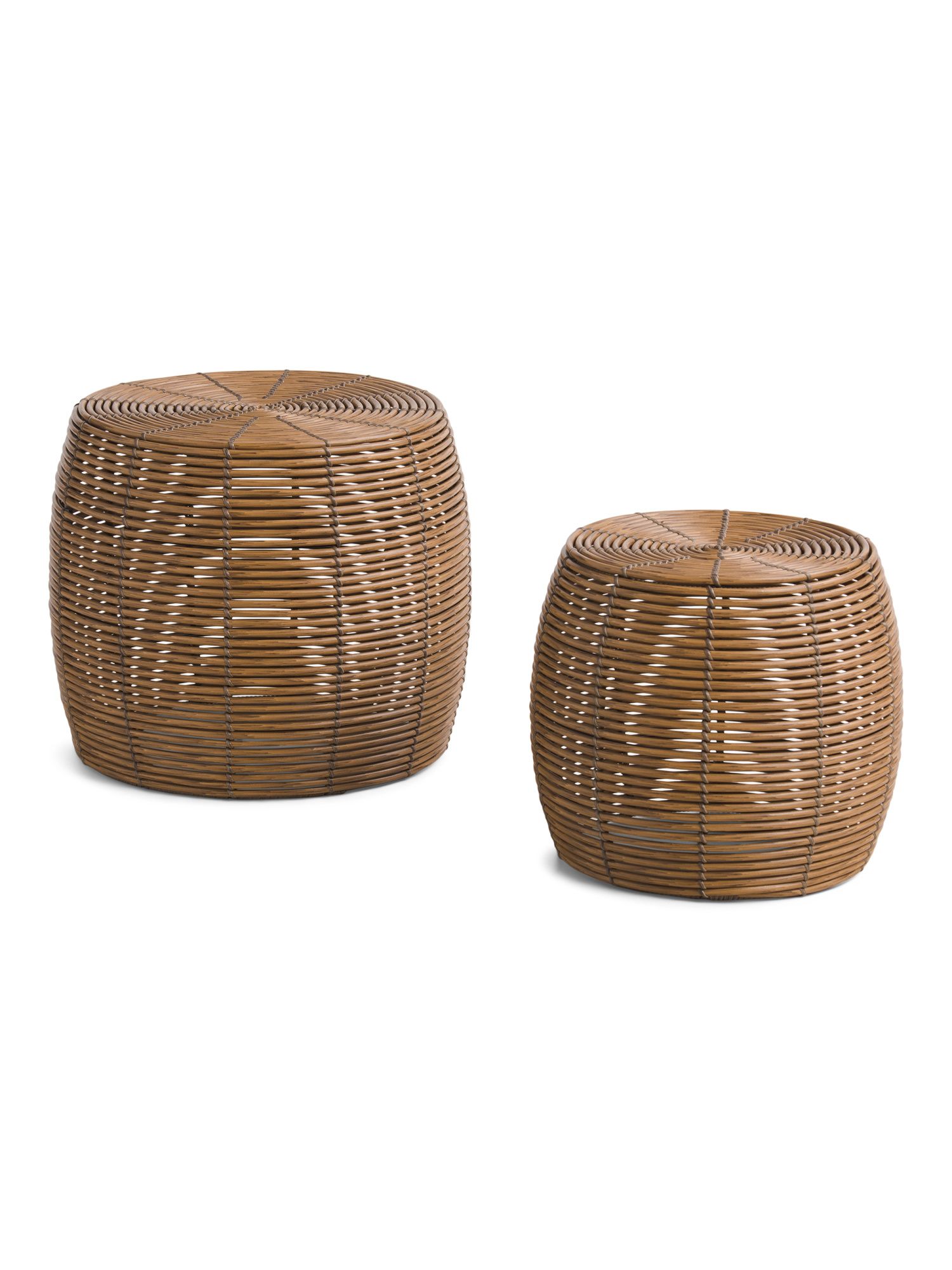 Set Of 2 Woven Outdoor Tables | TJ Maxx
