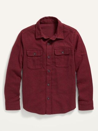 Built-In Flex Flannel Utility Pocket Shirt For Boys | Old Navy (US)