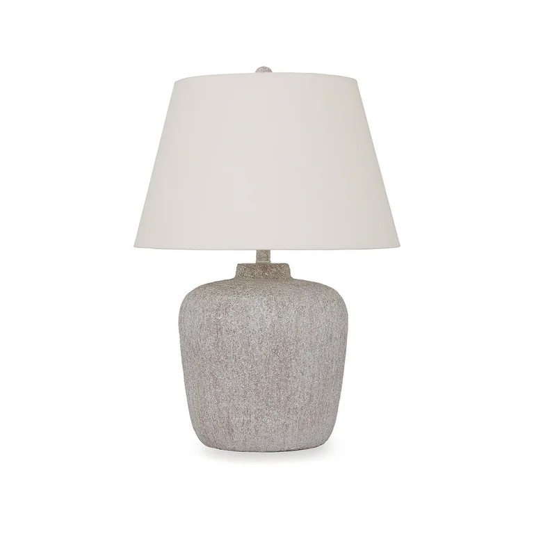 Signature Design by Ashley Danry Distressed Cream Table Lamp, Metal Base with Fabric Shade, 3-Way... | Walmart (US)
