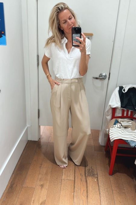 New Spring from Gap On Sale 🙌🏼

high-waisted, pleated trousers with tucked in linen blend polo. Love that these trousers are not too long, so can wear them with a flat shoe. Tts. 

#LTKsalealert #LTKSeasonal #LTKover40