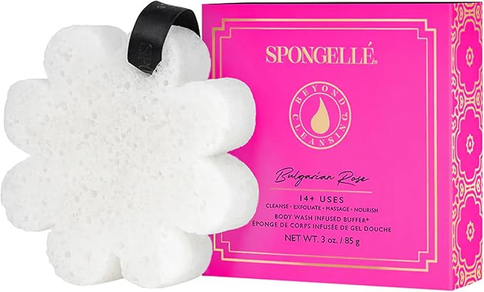 Spongelle Bulgarian Rose Wild Flower Buffer Body Scrubber with Box | Bath & Shower Loofah for Wom... | Amazon (US)