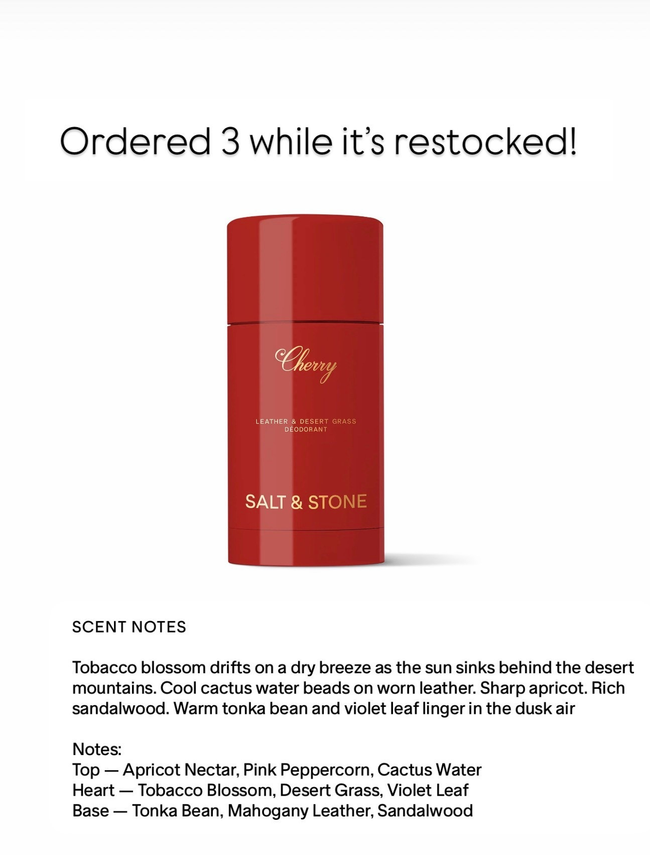 Limited edition and sells out quickly 
Best deodorant 

#LTKOver40