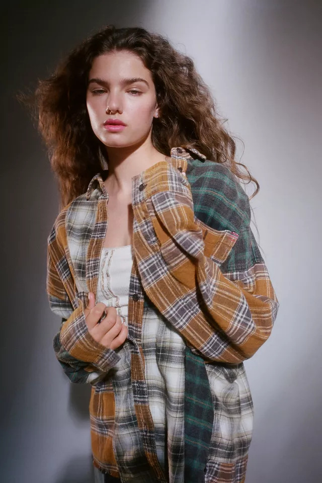 BDG Ted Patchwork Flannel Shirt | Urban Outfitters (US and RoW)