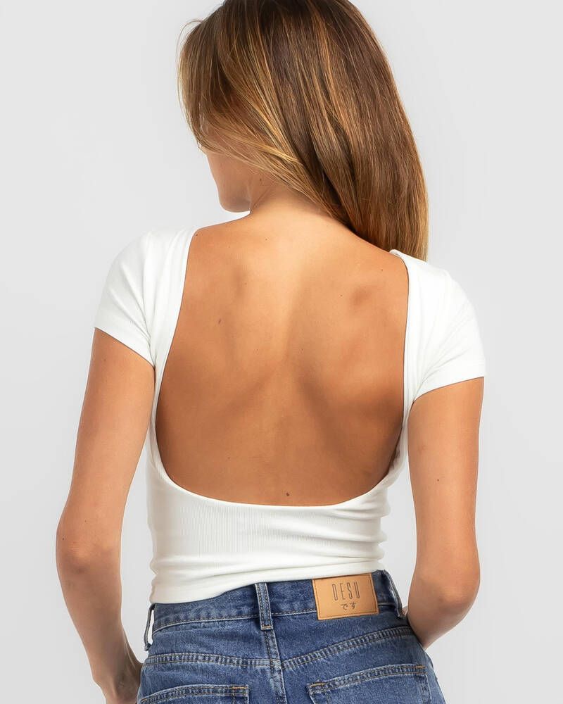 Basic Fine Rib Backless Tee | City Beach (US)