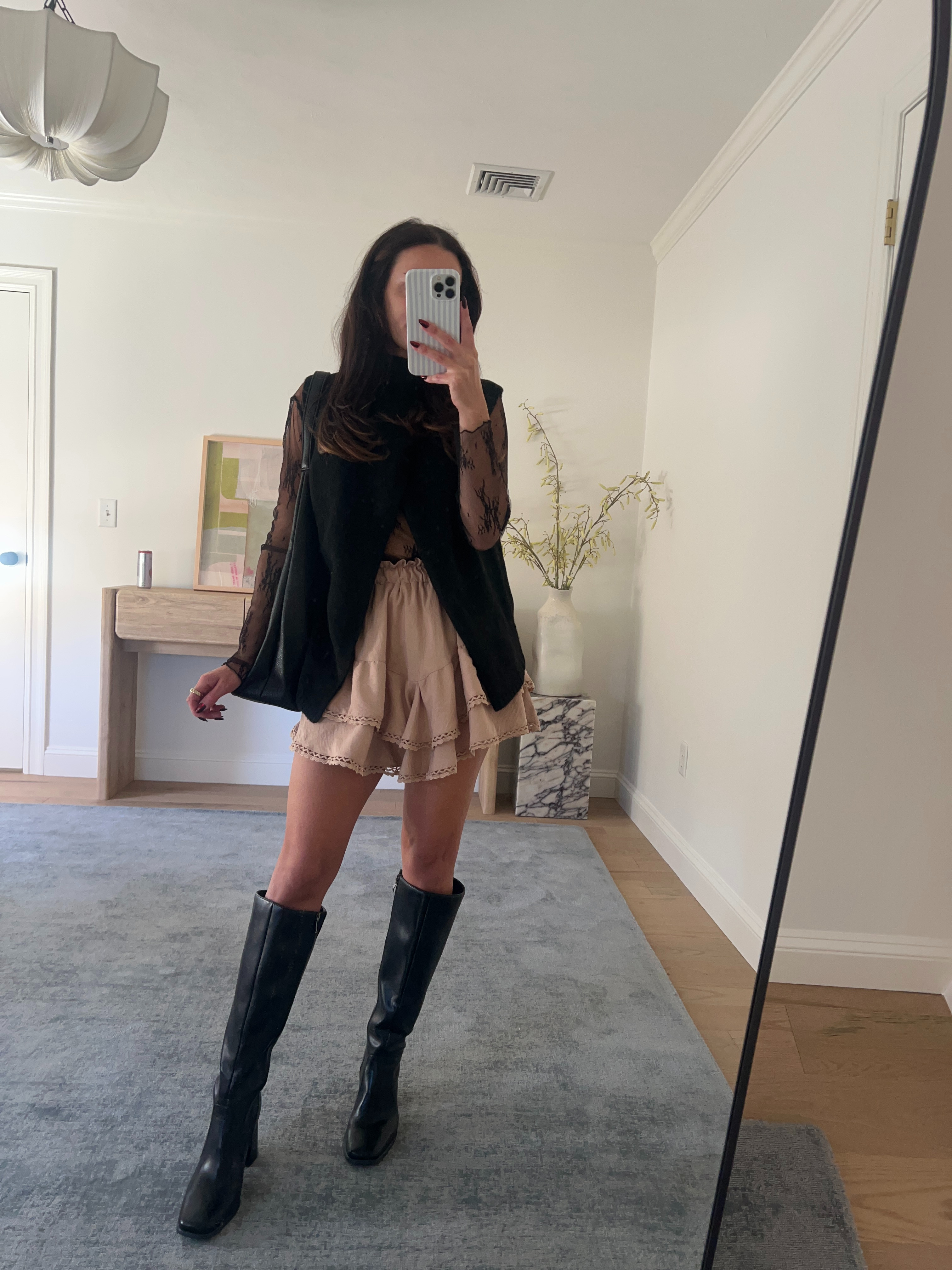 Fall outfit! XS in skort, top in S, sweater in XS, boots tts 

 #LTKSeasonal