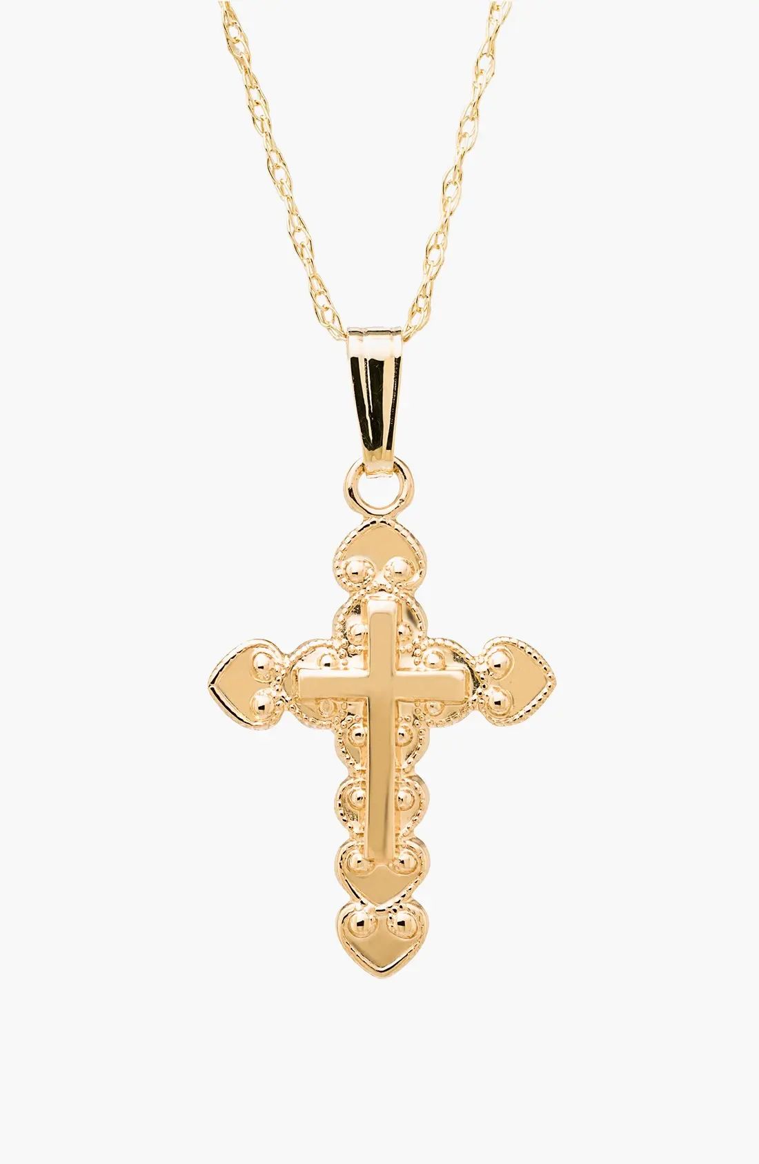 Toddler Girl's Mignonette 14K Gold Cross Necklace | Nordstrom