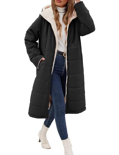 Wiepux Puffer Jacket Womens Black Coat Chaquetas de Invierno Abrigos de Mujer Oversized Ladies Down Jacket,Black,L | Amazon (US)