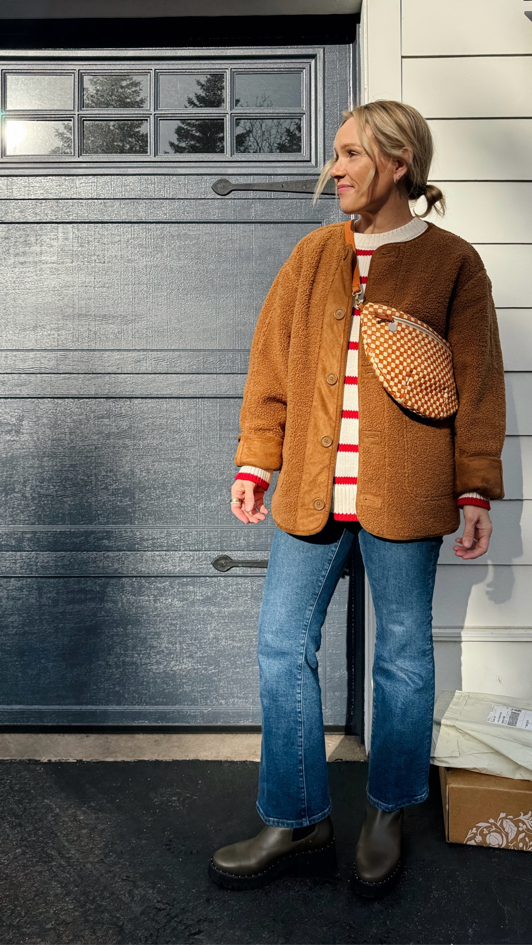 Clare V Grande Fanny linked newer styles & colors ~ J.Crew Factory reversible sherpa/suede jacket wearing my regular size small ~ Freda Salvador rain resistant boots true to size & very worth it ~ J.Crew socks ~ Madewell crop flare jeans are a closer fit with a hint of stretch wearing my regular size (5'3") ~ Madewell perfect white tee in small ~ Boden oversized sweater in small, also linked the regular style, 100% cotton ~ EBY underwear size up to Medium ~ xo, Claire

#LTKootd #LTKSaleAlert #LTKgrwm