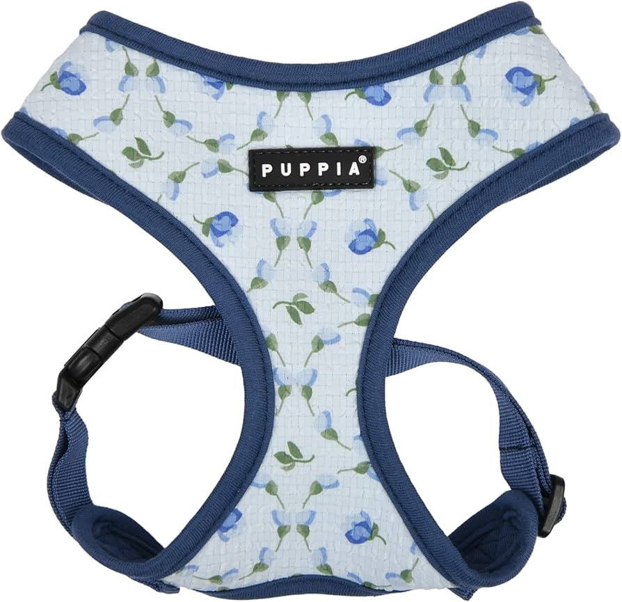 Puppia Spring and Summer Fashion Over-The-Head Dog Harness, Blue_Florian, Extra Large | Amazon (US)