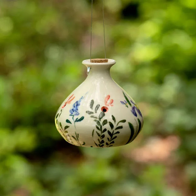Hand-Painted Porcelain Hummingbird Feeder | UncommonGoods