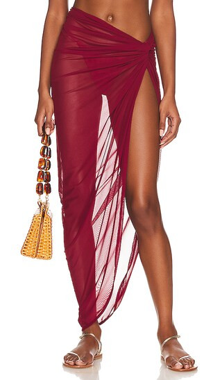 Long Tracy Skirt in Rouge Red | Revolve Clothing (Global)