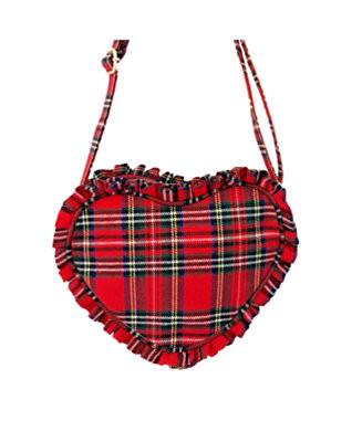 Plaid Ruffle Girls' Heart Purse in Red | Macy's