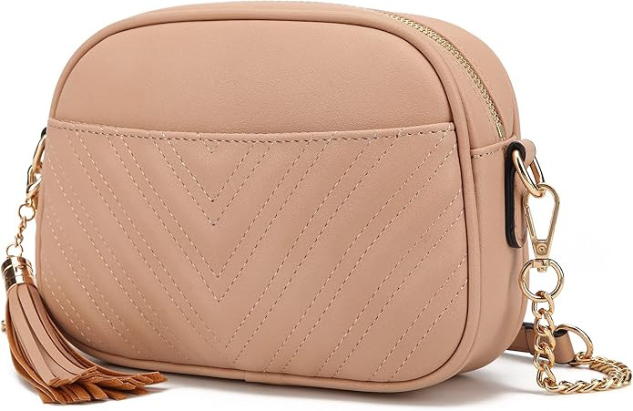 Lola Mae Quilted Crossbody Bag, Trendy Design Shoulder Purse | Amazon (US)