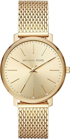 Amazon.com: Michael Kors Women's Pyper Stainless Steel Quartz Watch with Stainless-Steel-Plated S... | Amazon (US)