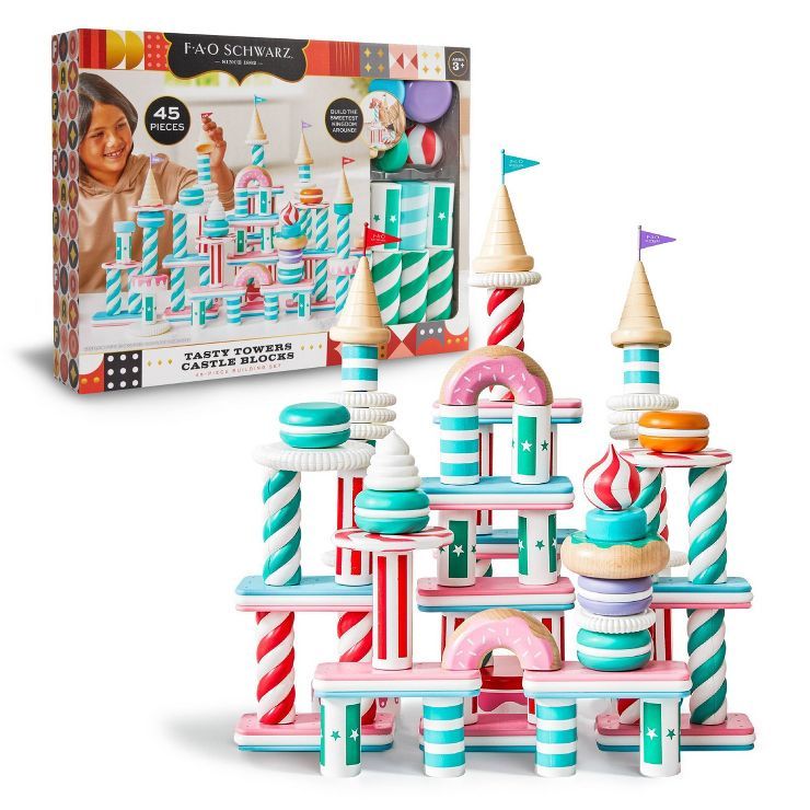 FAO Schwarz Tasty Towers Castle Blocks Building Set - 45pcs | Target