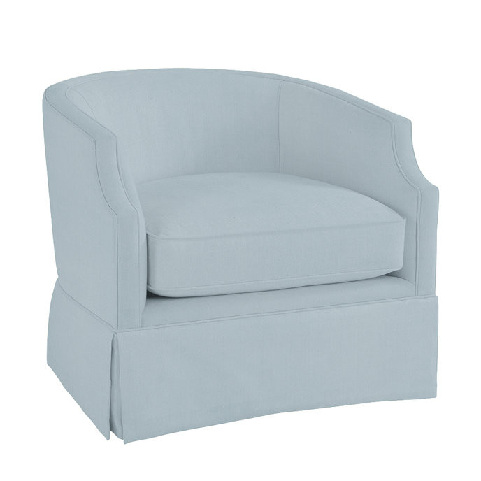 Skylar Swivel Glider Chair With Skirt | Ballard Designs, Inc.