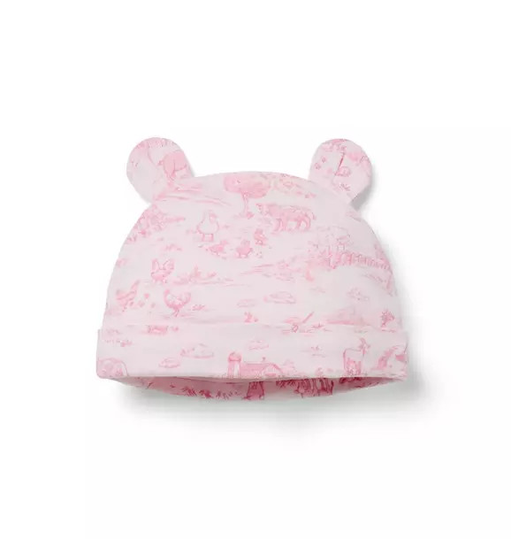 Baby Farm Animal Toile Bear Ear Beanie | Janie and Jack