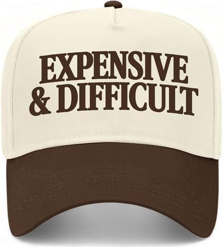 Expensive & Difficult Serif Vintage Trucker Hat | Funny Premium Snapback Baseball Hat for Men & W... | Amazon (US)