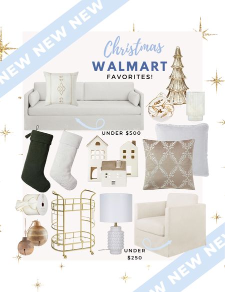 And so many pretty & affordable new Christmas & Holiday decor just arrived at Walmart!! 😍 love these white & gold table top decor ans Ornaments. Plus this Serena & Lily inspired table lamp is on back in stock AND on sale for under $50!! 🙌🏻

Plus did you see this new Slipcovered bench seat sofa (under $500 🤯) and swivel chair (under $250!!) 😍 Highly rated and already selling fast!! 🏃🏼‍♀️🏃🏼‍♀️🏃🏼‍♀️

#LTKfindsunder50 #LTKHoliday #LTKhome