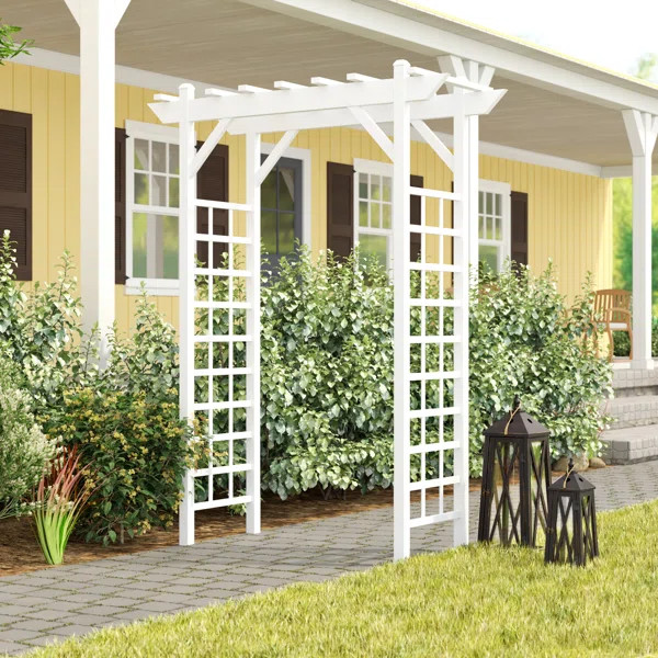 Reinhart 64" W x 28" D Vinyl Arbor | Wayfair North America