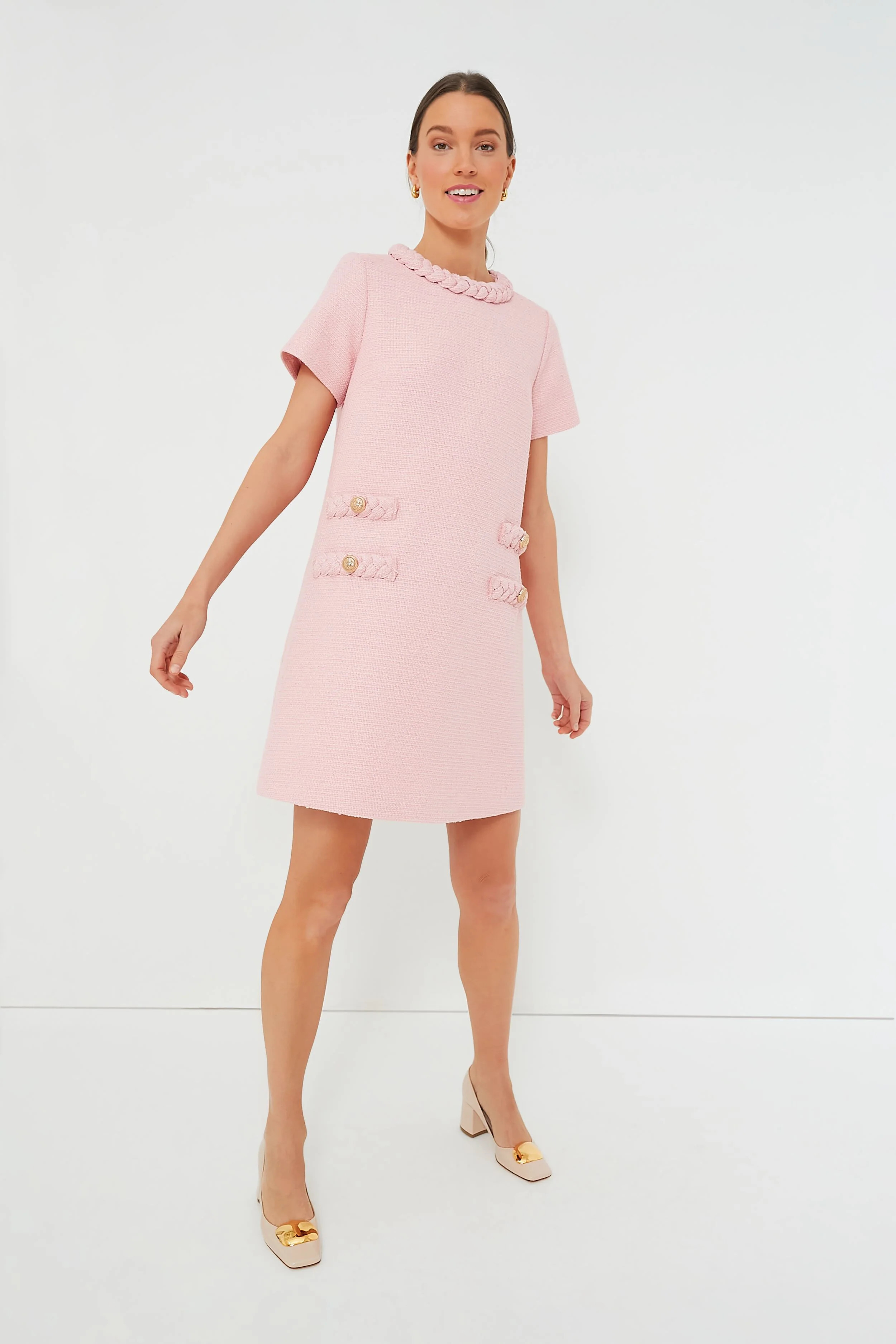 Blossom Pink Tweed Jackie Dress | Tuckernuck (US)