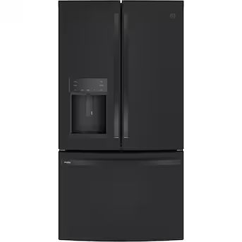 GE Profile 22.2-cu ft Counter-Depth French Door Refrigerator with Ice Maker (Black Slate) ENERGY ... | Lowe's