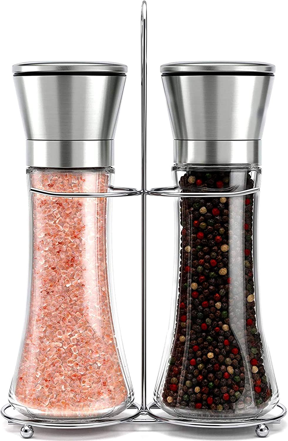 Willow & Everett Stainless Steel Salt and Pepper Grinder Set -Tall Shaker, Adjustable Coarseness,... | Amazon (US)