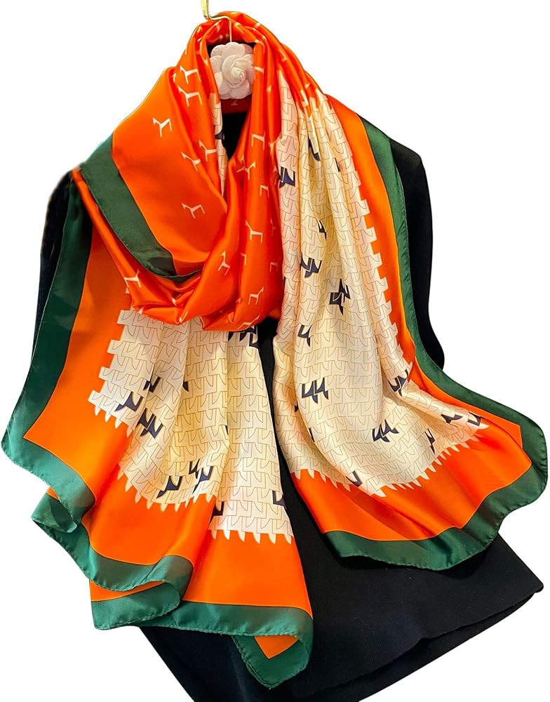 FairyCity Womens oversized Luxury Silk Scarf Long Satin Scarf Lightweight Fashion Shawl Wrap | Amazon (US)
