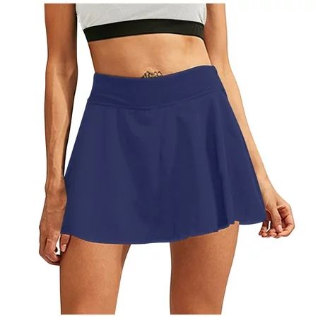 women skirt Loose fake two-piece anti-light fast-drying running fitness skirt pants tennis sports sk | Walmart (US)