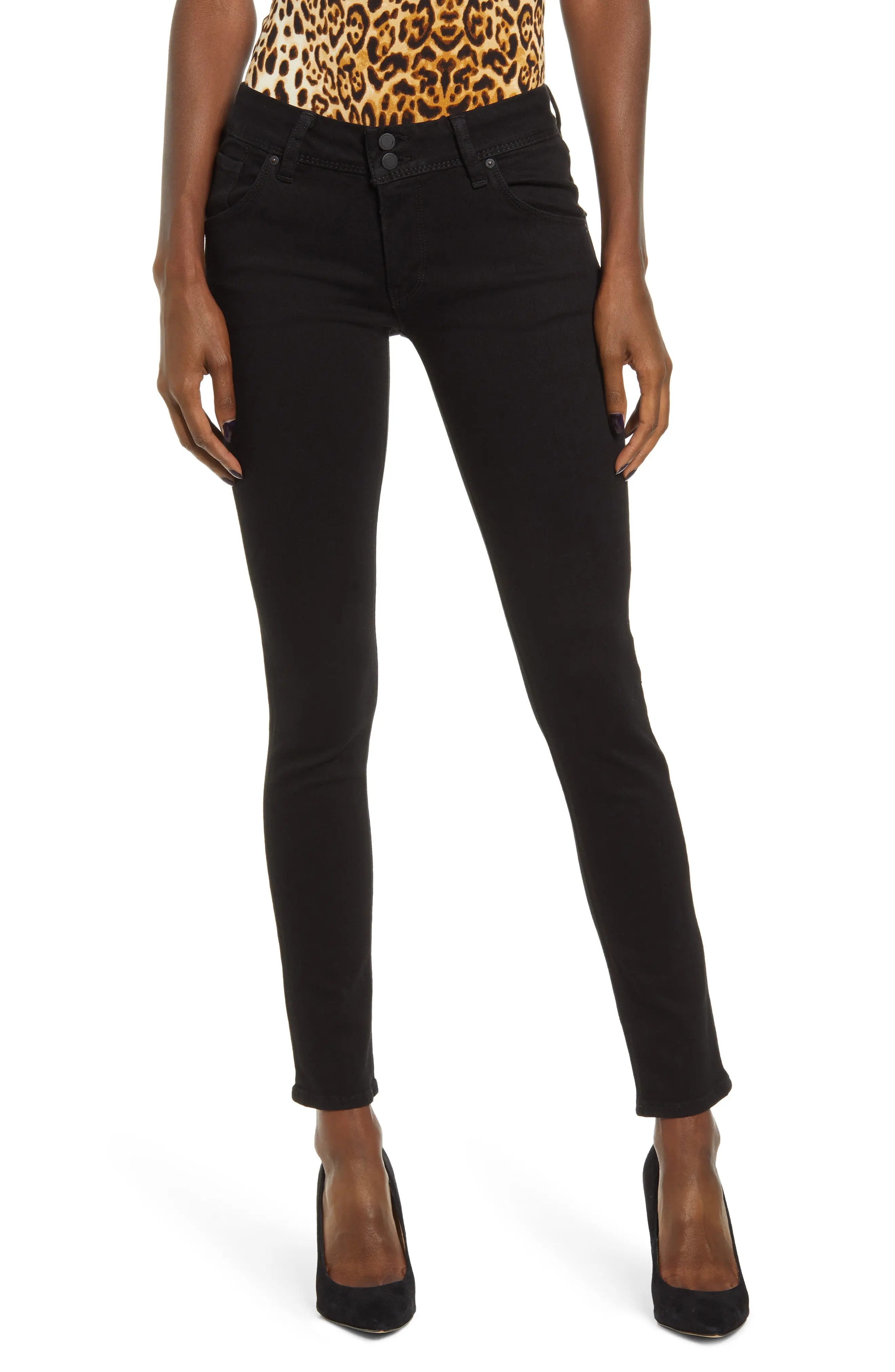 Women's Hudson Jeans Collin Ankle Skinny Jeans, Size 33 - Black | Nordstrom