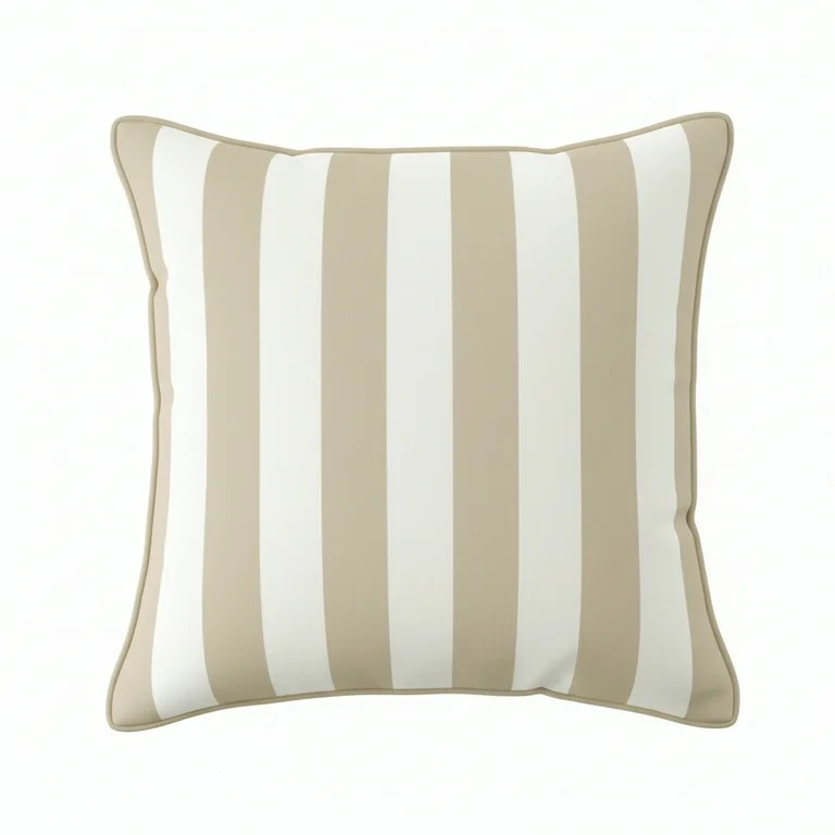 Mainstays 16 in x 16 in Tan Cabana Outdoor Pillow, Tan | Walmart (US)