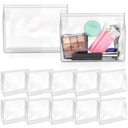 BadenBach 24 PCS Small Clear Makeup Bags, 7.9" x 5.9"x 2" Reusable Clear Zipper Pouch, Transparent Plastic Waterproof Travel Toiletry Bags for Cosmetics, Swimsuit, Bikini, Bathing Suit | Amazon (US)