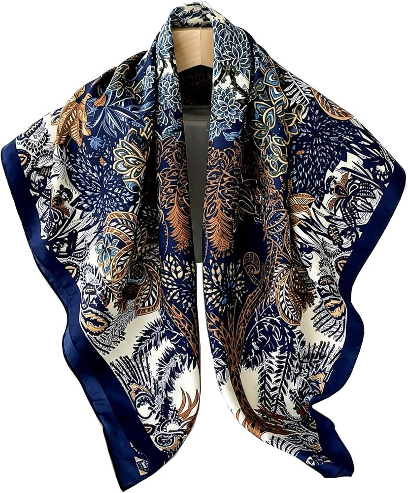 FairyCity Mulberry Silk Square Scarf for Women 35" Lightweight Hair Bandana | Amazon (US)