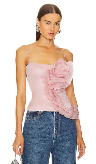 Flower Trim Corset Top en Light Pink | Revolve Clothing (Global)