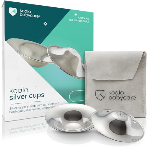 Koala Babycare The Original Silver Nursing Cups - Nipple Shields for Breastfeeding Newborn - Breastfeeding Essentials - Protect and Soothe - Tri-Laminate Silver - Standard Size | Amazon (US)