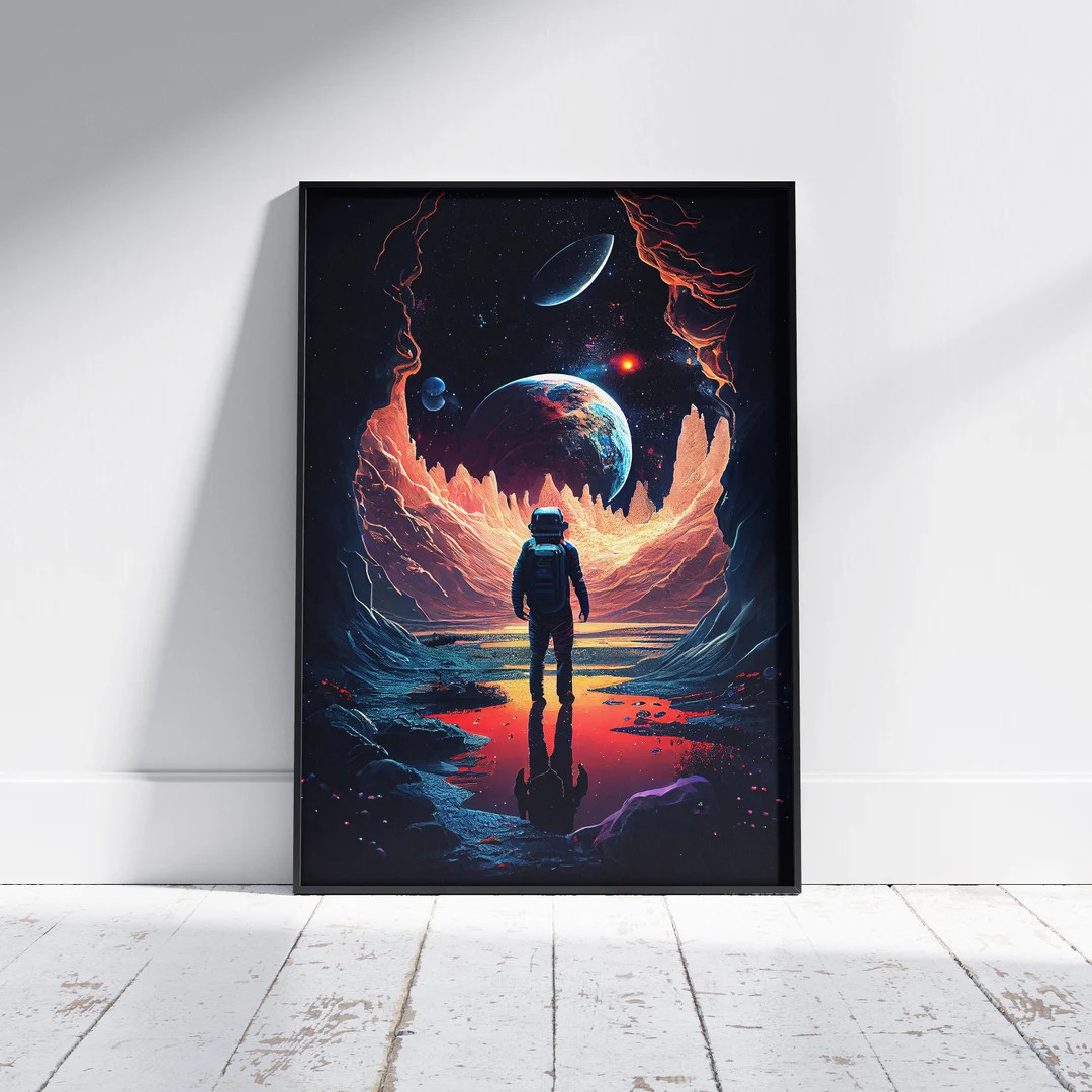 Fantasy Landscape Art Fantasy Astronaut Wall Art Wall Art Astronaut Art Astronaut In Space Astron... | Etsy (US)