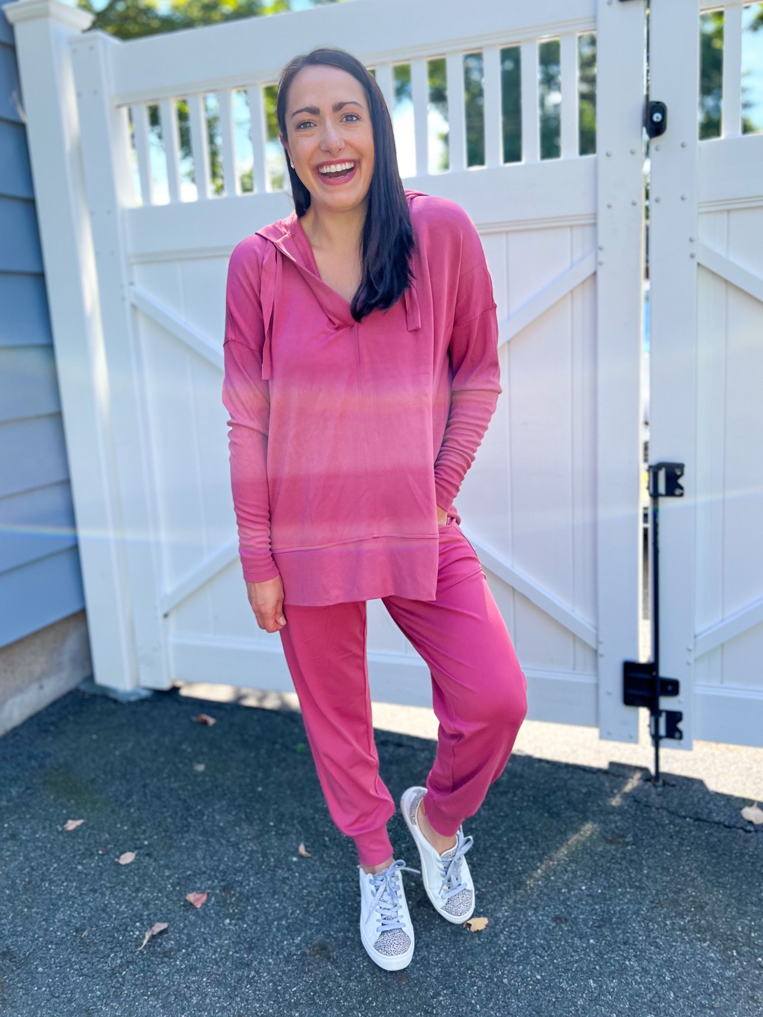 Loft try on 
Sweatshirt: small
Joggers: small
Sneakers: tts

#LTKsalealert #LTKtravel #LTKSeasonal